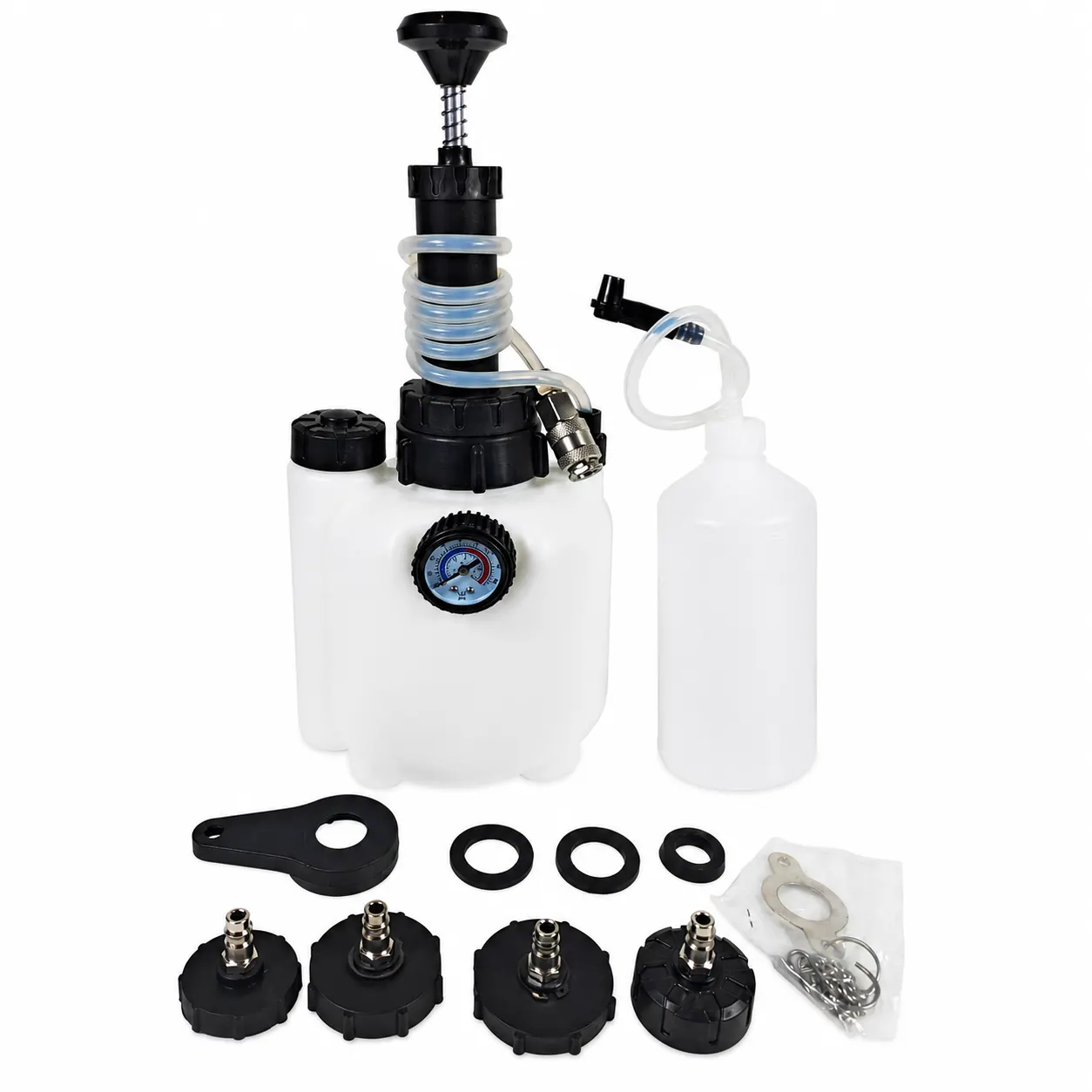 3 L Brake Fluid Replacement Reservoir With Four Adapters and included accessories